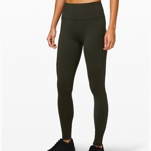 Maroon high rise fast and free lululemon tight